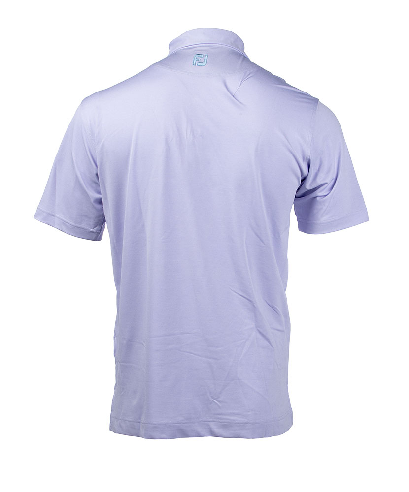 Men's Heather Stretch Pique Solid Self Collar Golf Polo Shirt